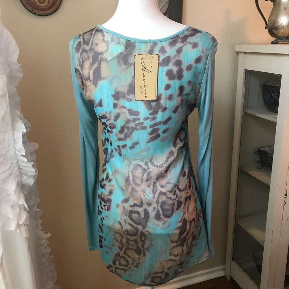 aqua NWT Vintage Havana top - Picture 3 of 6